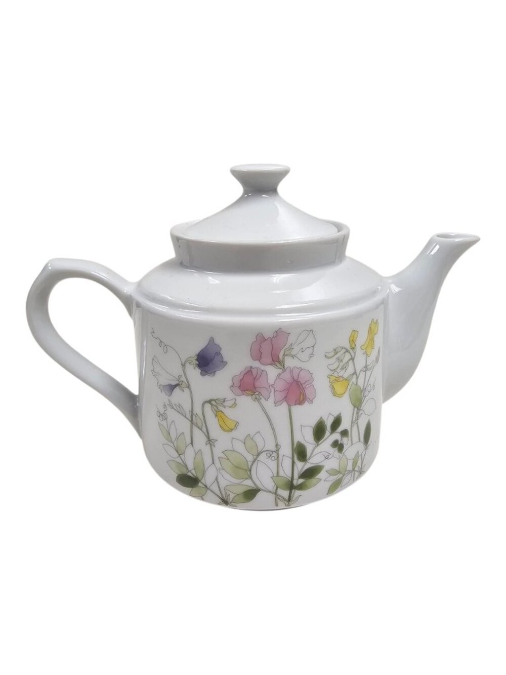 1985 Tivol by Shafford pastel floral pattern teapot & lid